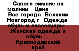 Сапоги зимние на молнии › Цена ­ 5 900 - Все города, Великий Новгород г. Одежда, обувь и аксессуары » Женская одежда и обувь   . Краснодарский край